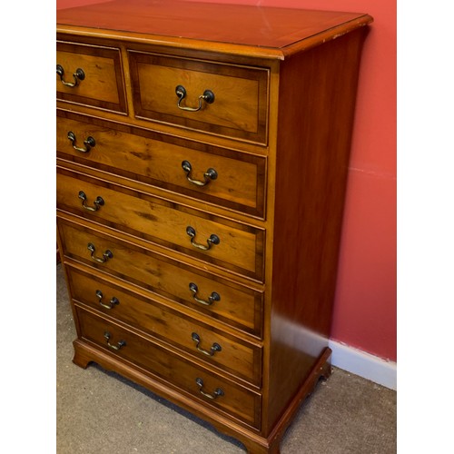 22 - Vintage Bradley Furniture Two Over Five Chest Of Drawers.79 x 47 x 118 cms