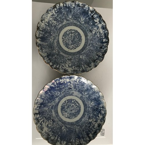 150 - Pair Of 19thC Blue And White Japanese Plates
20.5 cms diameter