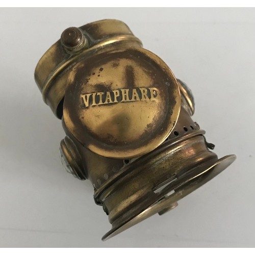 121 - Antique VITAPHARE French Carbide Bicycle Lamp