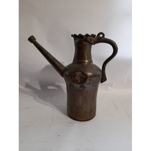 7 - Early Persian Aftabah or Pitcher Hand made in copper. 32cm tall