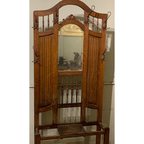 44 - Antique European Hall Stand. 74 x 23 x 199 cms