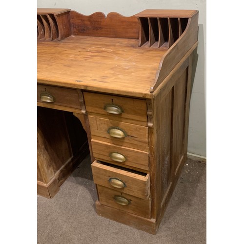 46 - Antique Kneehole  Desk. 110 68 x 101 cms