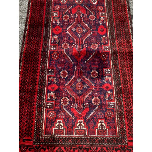 97 - Hand Knotted Runner / Rug 164 x 85 cms