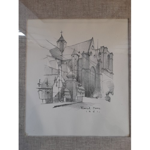 25 - 4 Framed and Glazed to include still life print, Limited edition print of Ghent, signed pencil sketc... 