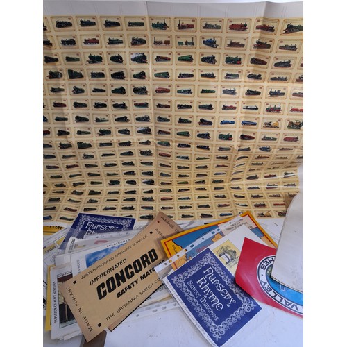 40 - Quantity of Vintage Match related Label Sheets  along with unopened vintage Continental Matches