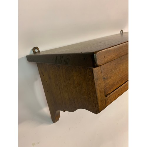 54 - French Wall Shelf With Drawer. 67 x 31 x 31 cms