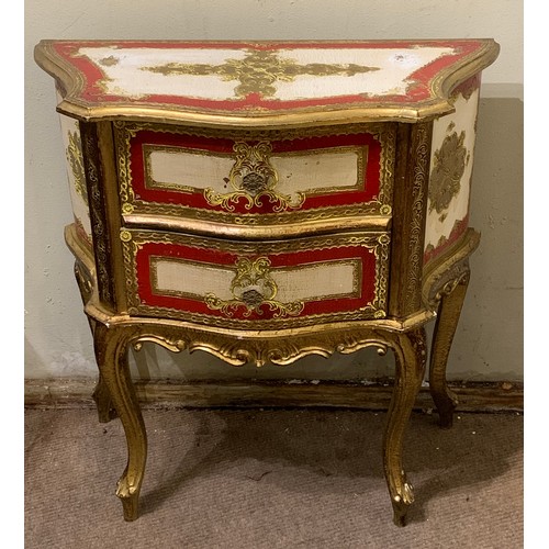 57 - Nice Quality Florentine Chest Of Two Drawers. 63 x 31 x 64 cms