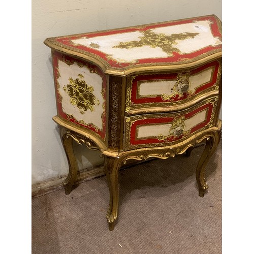 57 - Nice Quality Florentine Chest Of Two Drawers. 63 x 31 x 64 cms