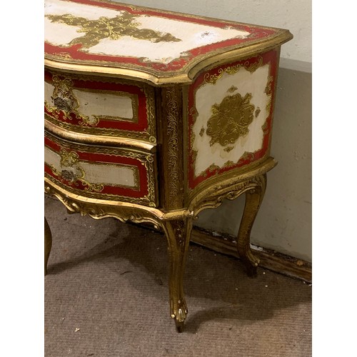 57 - Nice Quality Florentine Chest Of Two Drawers. 63 x 31 x 64 cms