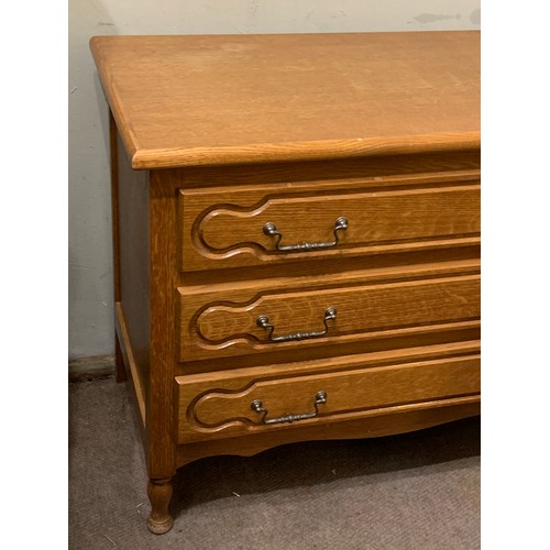 61 - French Louis Three Drawers Chest. 93 x 48 x 75 cms