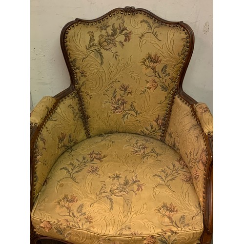 65 - Antique French Upholstered Tub Chair