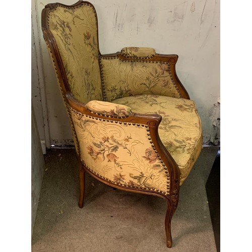 65 - Antique French Upholstered Tub Chair