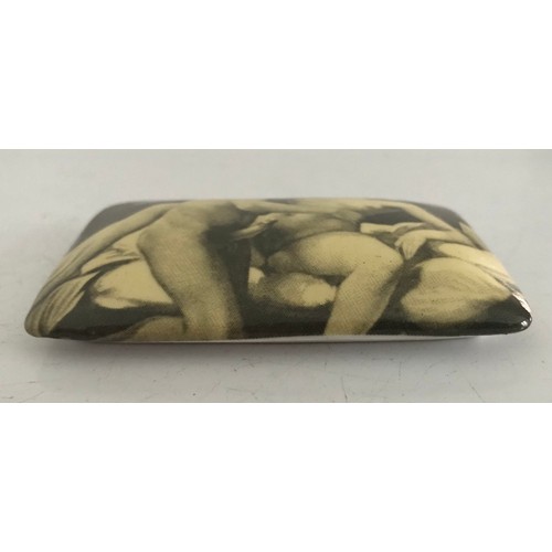 162 - Porcelain Trinket Box Lid Having Erotic Scene
5 x 8.5 cms