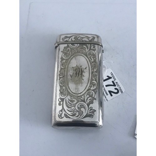 172 - Extra Large Antique Vesta Style Silver Plated Cigar Holder
6 x 12 cms