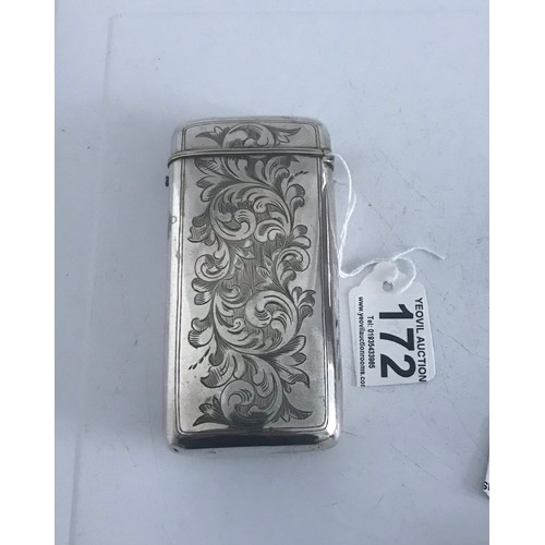 172 - Extra Large Antique Vesta Style Silver Plated Cigar Holder
6 x 12 cms