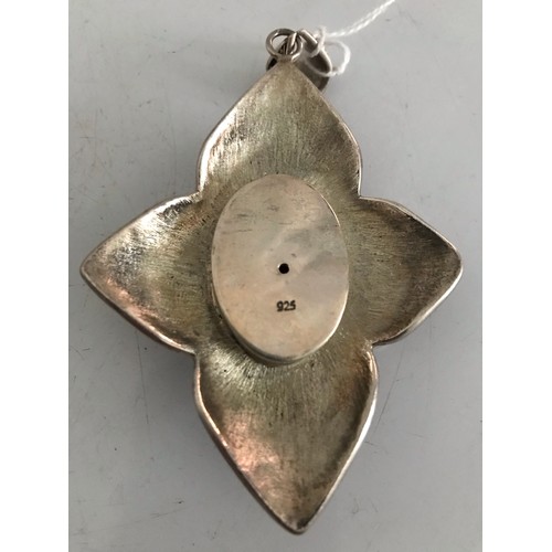 179 - Large Silver Pendant Marked 925
10.5 x 6.5 cms