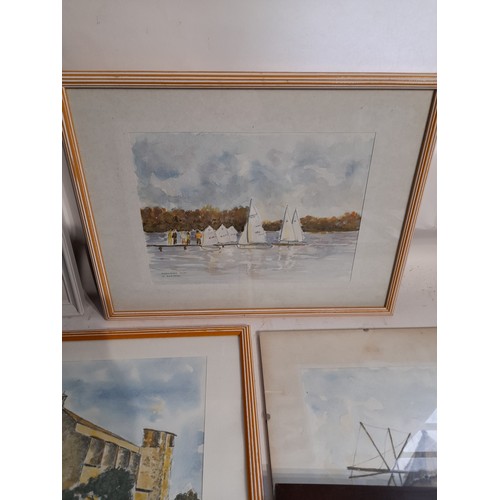 51 - 11 x framed pictures mainly water colour