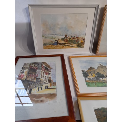 51 - 11 x framed pictures mainly water colour