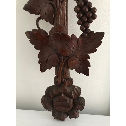 110 - Antique Intricately Carved Wooden Black Forest Crucifix
60 x 26 cms