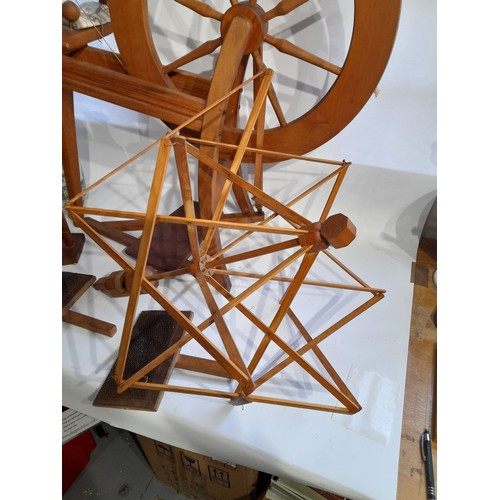 120 - Spinning Wheel and Accessories. stands 86cm high