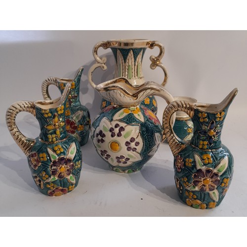 154 - Henri Biquet collectable ceramics, 4 x jugs and 2 vases