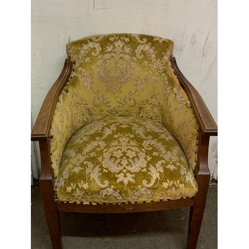 80 - Vintage French Upholstered Tub Chair.