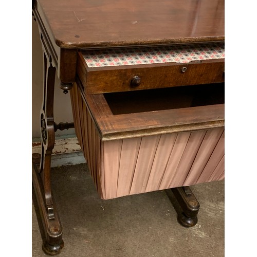 83 - Vintage Sewing Box / Table. 53 x 42 x 77 cms