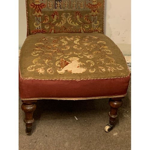 85 - Antique Upholstered Nursing Chair