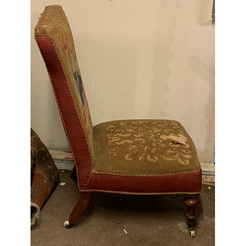 85 - Antique Upholstered Nursing Chair