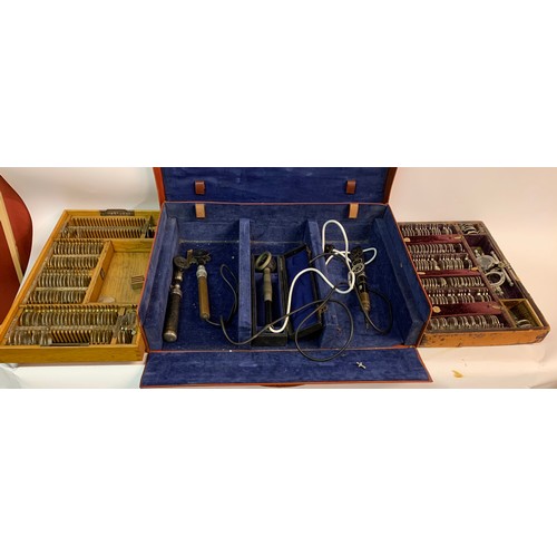 554 - Good Collection Of Ophthalmic Antique Opticians Eye Testing Equipment