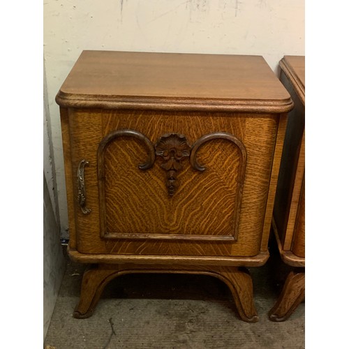 10a - Pair Of Vintage French Pot Cupboards / Bedside Cabinets. (2)