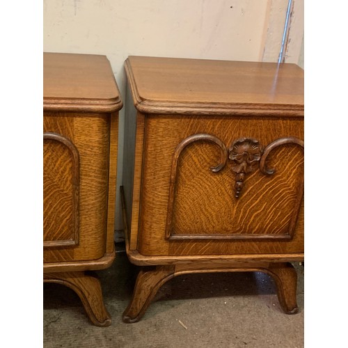 10a - Pair Of Vintage French Pot Cupboards / Bedside Cabinets. (2)