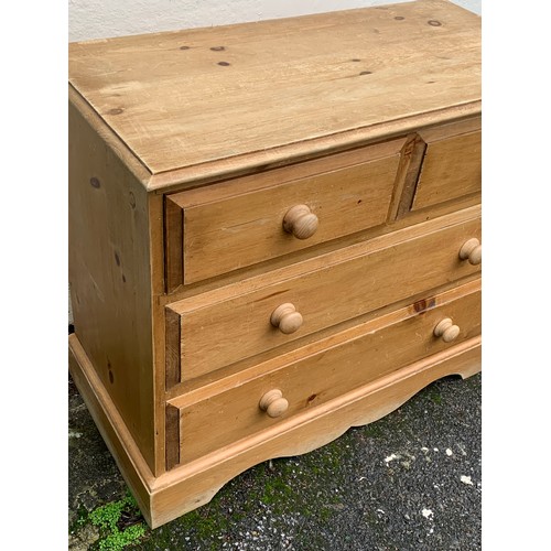 71 - Sold Pine Two Over Two Chest Of Drawers