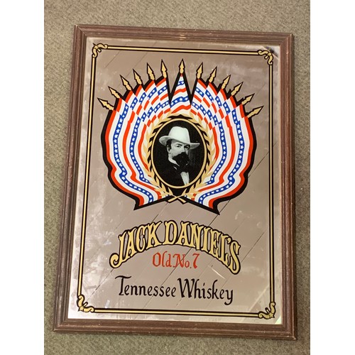 567 - Jack Daniels Old Number 7 Tennessee Whiskey Advertising Mirror. 60 x 44 cms