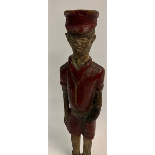 633 - Vintage Colonial Tribal Art Figure Standing 27 cms High