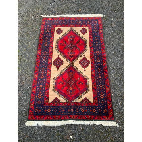 627 - Decorative Ground Rug With Central Pattern  145 x 92 cms