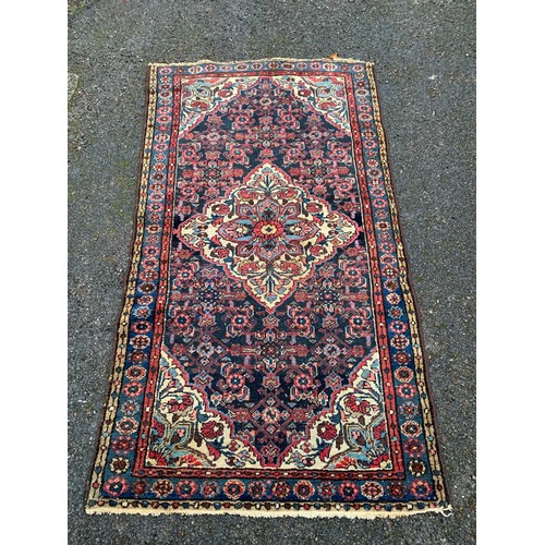 629 - Decorative Hand Knotted Rug With Central Lozenge  180 x 100 cms