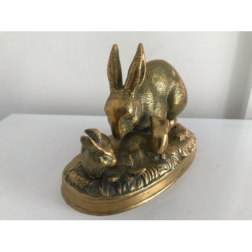 32 - 19thC  Bronze Statue Of A Rabbit 
17 x 8.5 x 12 cms h