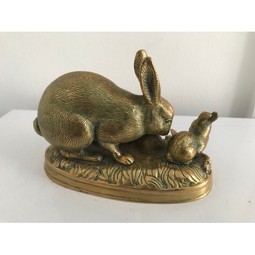 32 - 19thC  Bronze Statue Of A Rabbit 
17 x 8.5 x 12 cms h