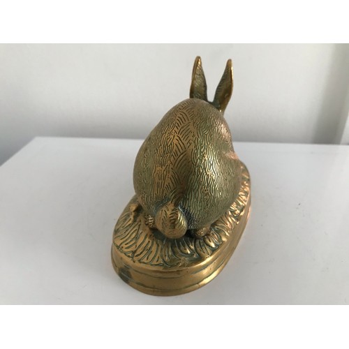 32 - 19thC  Bronze Statue Of A Rabbit 
17 x 8.5 x 12 cms h