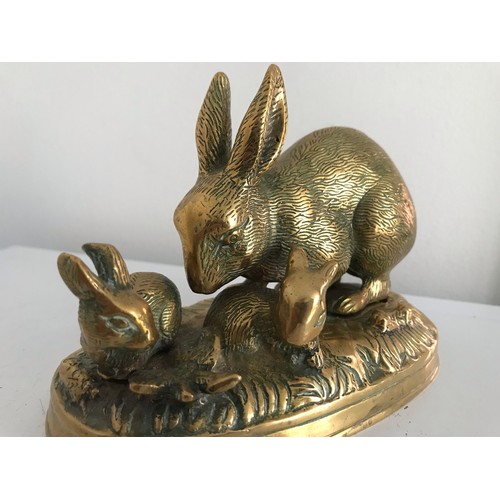 32 - 19thC  Bronze Statue Of A Rabbit 
17 x 8.5 x 12 cms h