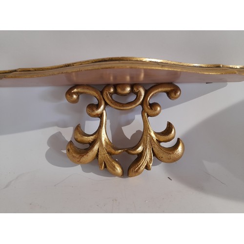 28 - Gilt painted shelf 35cm wide