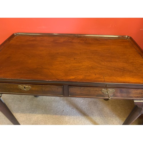 2 - Georgian Low Boy With Two Drawers Along With Two False Drawers To Reverse. 86 x 48 x 72 cms