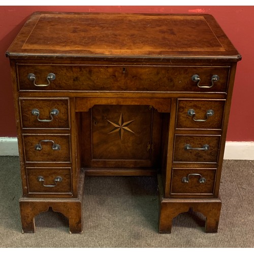 8 - Vintage Ladies Walnut Veneer Desk. 76 x 48 x 76 cms