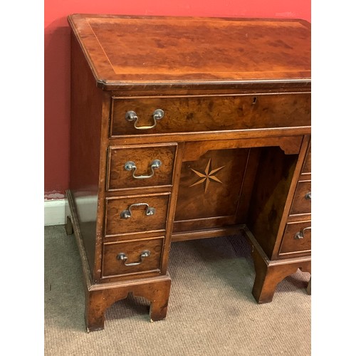 8 - Vintage Ladies Walnut Veneer Desk. 76 x 48 x 76 cms