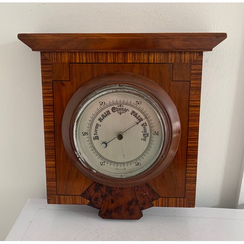 109 - Vintage Art Deco Burr Walnut Inlaid Barometer
29 x 28 cms