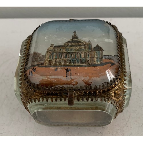 115 - Antique Ormolu Mounted Glass Trinket Box
7.5 x 7.5 x 7 cms h