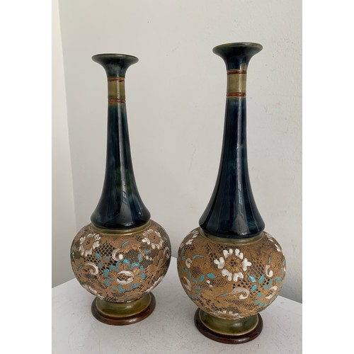 121 - Antique Pair Of Doulton Lambeth Vases
29 cms h