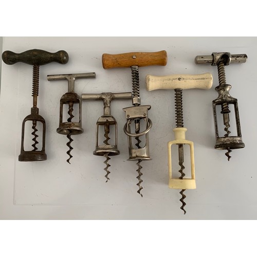 148 - Collection Of 6 Barrel Style Antique Corkscrews