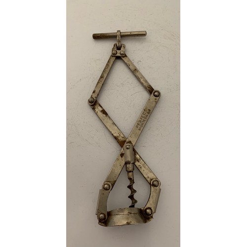 149 - Perfect Breveté S.G.D.G. Vintage French Zig Zag Design Corkscrew And Another Similar Bronze Example